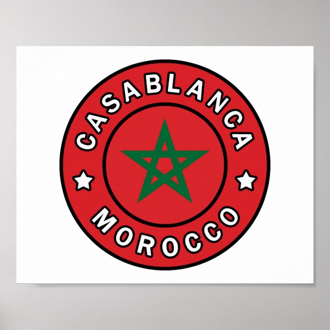 Casablanca Marocko Poster (Framsidan)