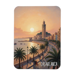 Casablanca Marocko Resa Magnet