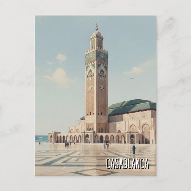 Casablanca Marocko Resa Vykort (Framsida)
