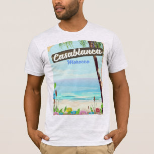 Casablanca Marocko, romantisk vintageaffisch T-shirt