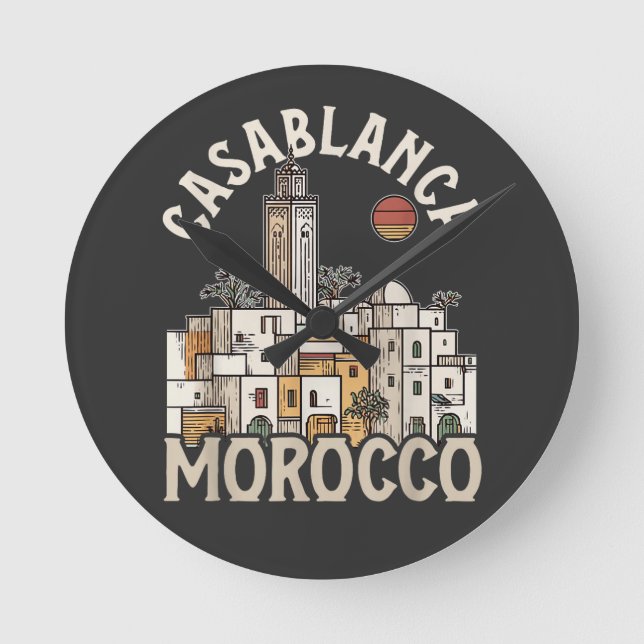 casablanca marocko  rund klocka (Framsida)