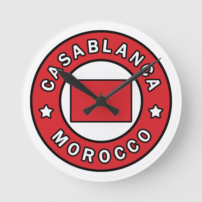 Casablanca Marocko Rund Klocka (Framsida)