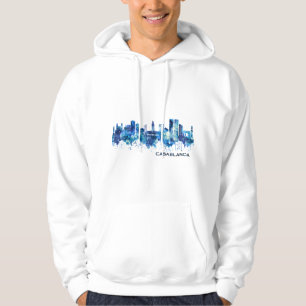 Casablanca Marocko Skyline Blue Hoodie