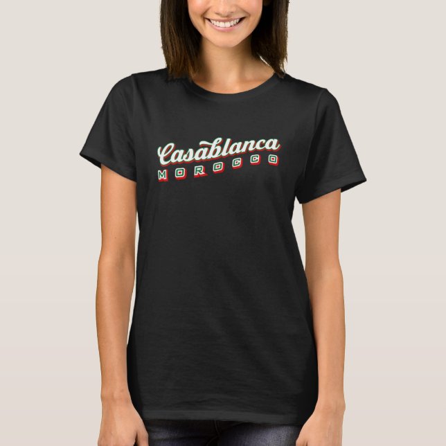 Casablanca Marocko T Shirt (Framsida)