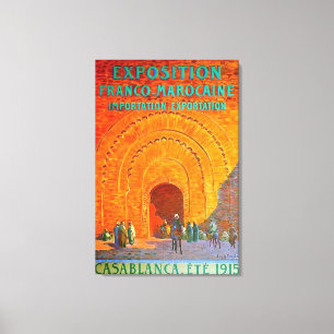 Casablanca Marocko Vintage Fransk Reseposters Canvastryck