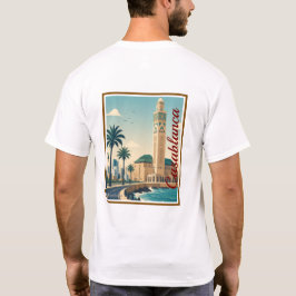Casablanca Morocco Vector Skyline T-Shirt. T Shirt