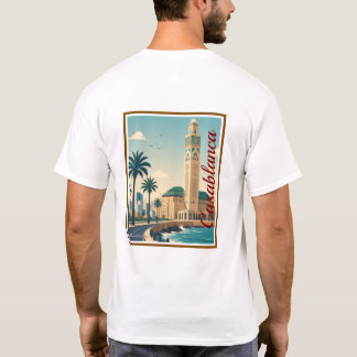 Casablanca Morocco Vector Skyline T-Shirt. T Shirt