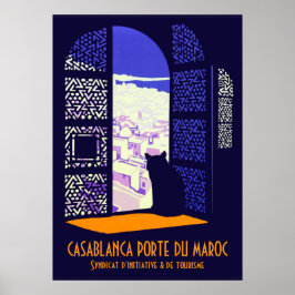 Casablanca porte du Maroc vintage resor CC0717 Poster