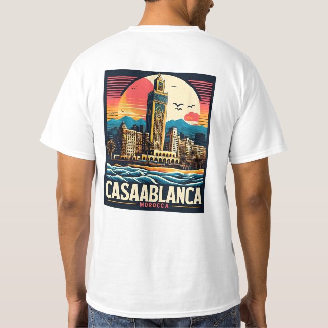 Casablanca stadsbild t shirt (Baksida)