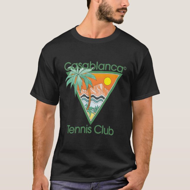 Casablanca Tennis Klubb T Shirt (Framsida)