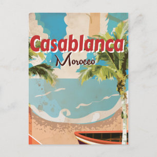 Casablanca Vintage Resemaffisch Vykort