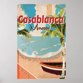 Casablanca Vintage Resemålningaffisch Poster