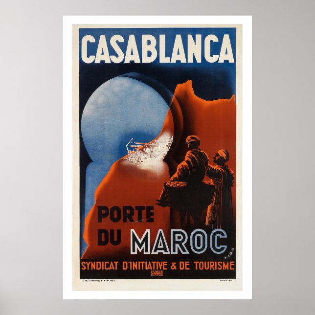 Casablanca Vintage resor Poster (Framsidan)