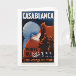 Casablanca Vintage resor Poster Kort