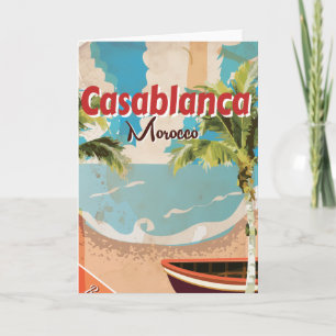 Casablanca vintage resoraffisch kort