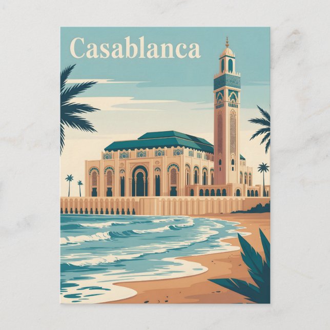 Casablanca vintage vykort (Framsida)