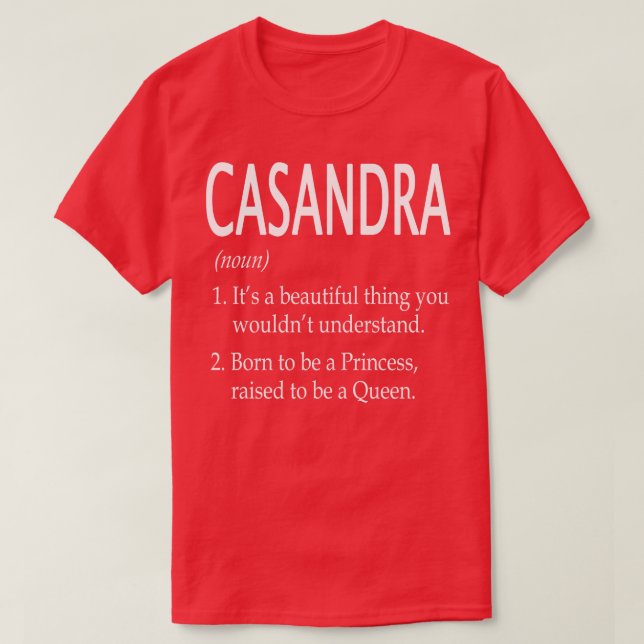Casandra Namn Gift T Shirt (Design framsida)