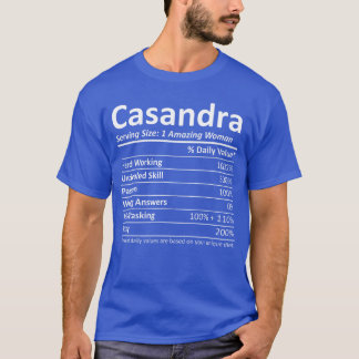 CASANDRA Nutrition Personlig Namn Rolig Jul T Shirt