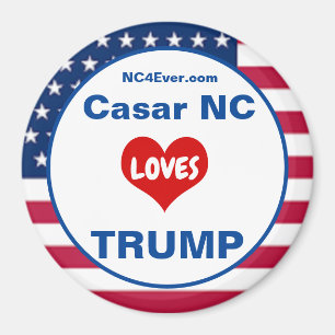 Casar NC KÄRLEK TRUMP Patriotic Fridge Magnet