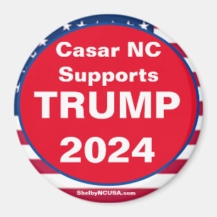 Casar NC stöder TRUMP 2024 Patriotic Magnet