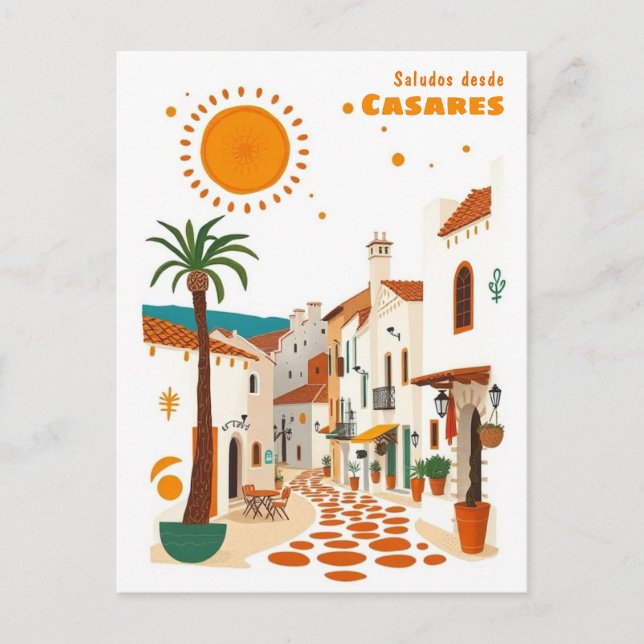 Casares spain helgdag Málaga Postcard Vykort (Framsida)