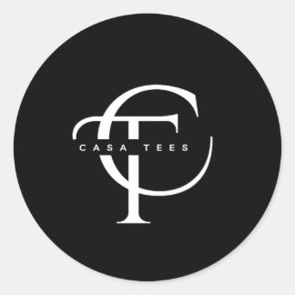 "CasaTees: Express You in Stil" Runt Klistermärke