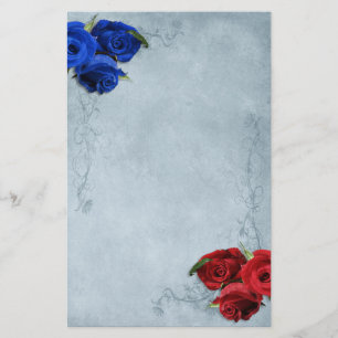 Cascade Blue Red och Blue Ro Brevpapper