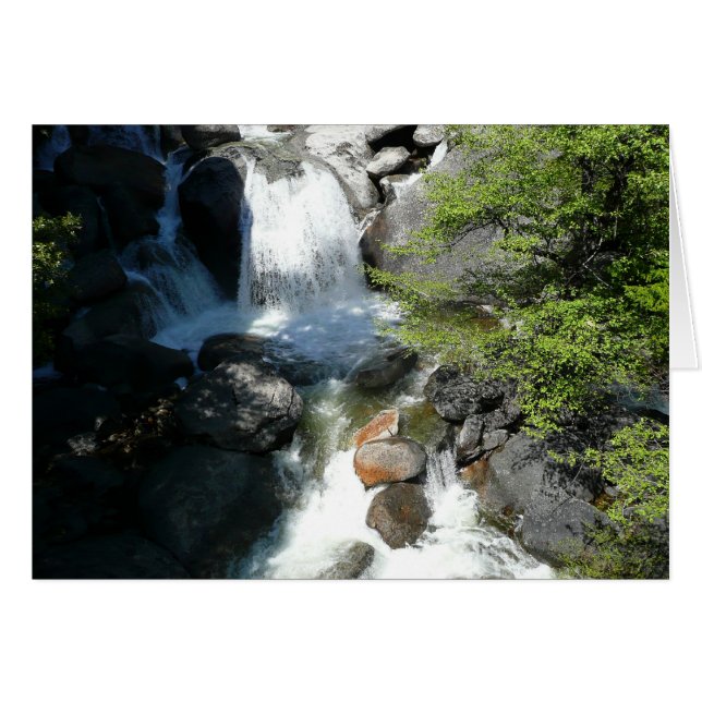 Cascade Falls i Yosemite National Park Hälsningskort (Framsidan Horizontal)