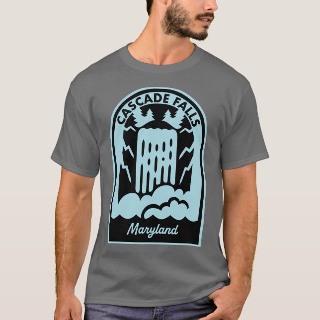 Cascade Falls Maryland T Shirt (Framsida)
