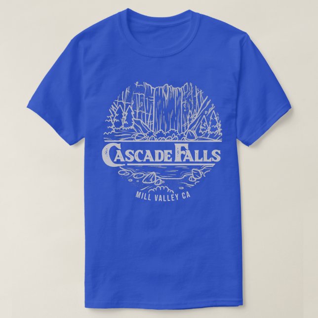 Cascade Falls Mill Valley California T Shirt (Design framsida)