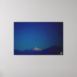 Cascade Mountains vid dusk Langley vattenfront Canvastryck