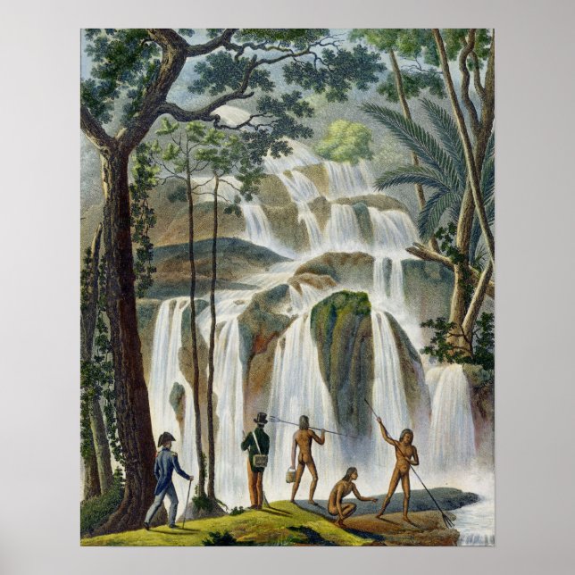 Cascade of Port Praslin, New Ireland, från "Voyage Poster (Framsidan)