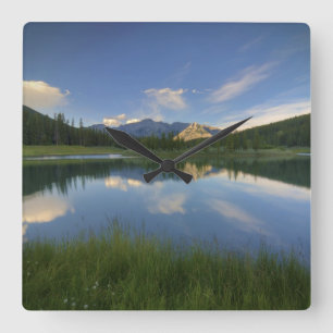 Cascade Ponds, Alberta Kanada Fyrkantig Klocka