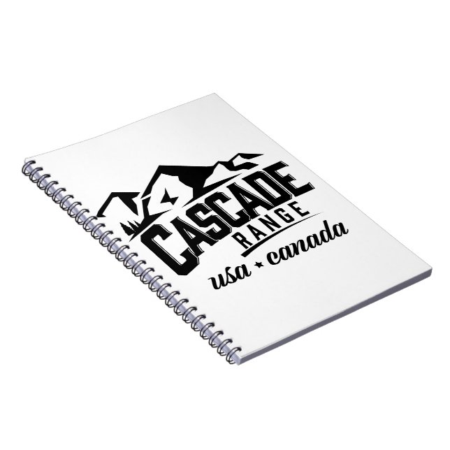 Cascade Range USA Kanada logotyp. Anteckningsbok (Högra Sidan)