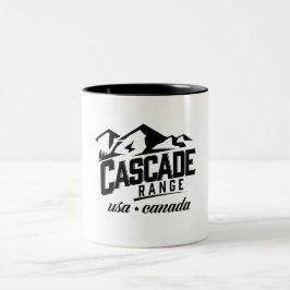 Cascade Range USA Kanada logotyp. Två-Tonad Mugg