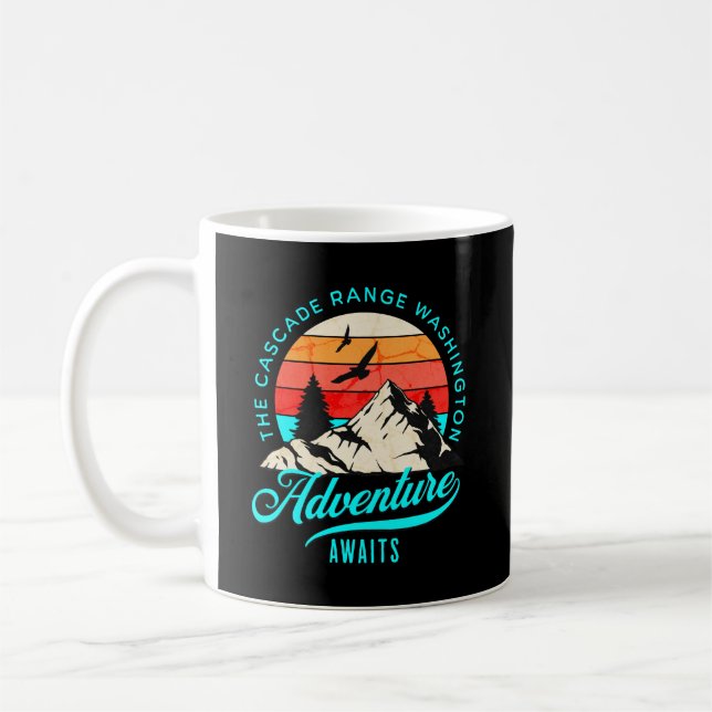 Cascade Range Washington State, Stunning Wildlife Kaffemugg (Vänster)
