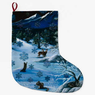 Cascade Snowflake Stor Julstrumpa