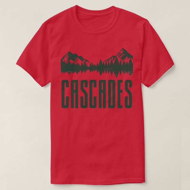 Cascades Mountain Range TShirt T Shirt (Design framsida)