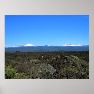 Cascades och Lava Sten, Oregon Poster