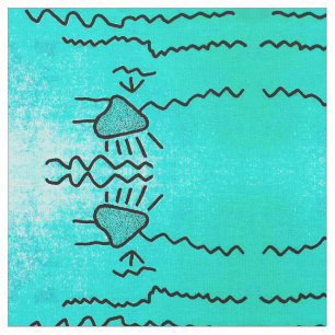 Cascadia Aqua Pictograph Fabric Tyg