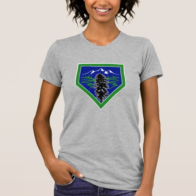 Cascadia Baseball Diamond Logotyp T Shirt (Framsida)