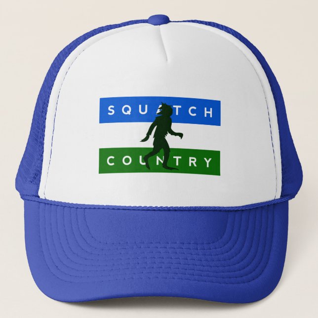 Cascadia "Squatch land" hatt Truckerkeps (Framsida)