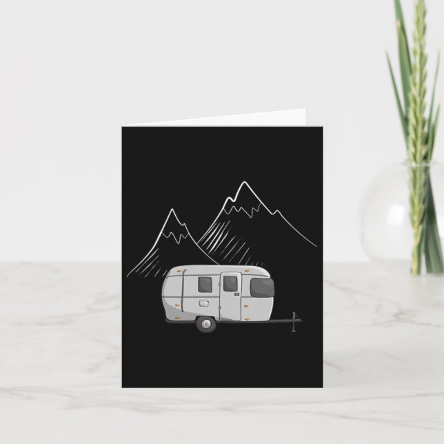 Cascadian Design Women's Airstream Camping Traile Kort (Framsida)