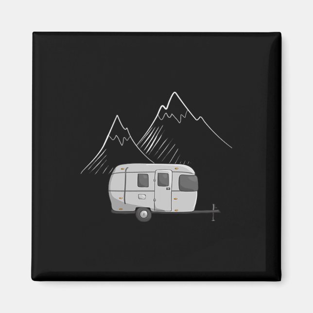 Cascadian Designs Dam Airstream Camping Trailer Magnet (Framsidan)
