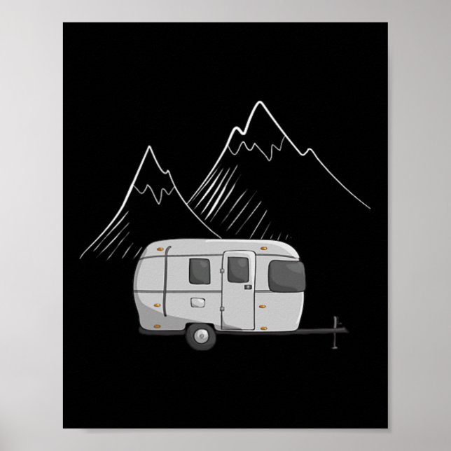 Cascadian Designs Dam Airstream Camping Trailer Poster (Framsidan)