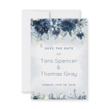 Cascading Dusty Blue Peony Bröllop