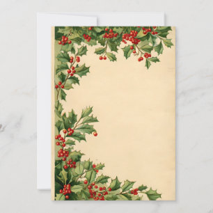 Cascading Holly Övre Kant Inbjudningar