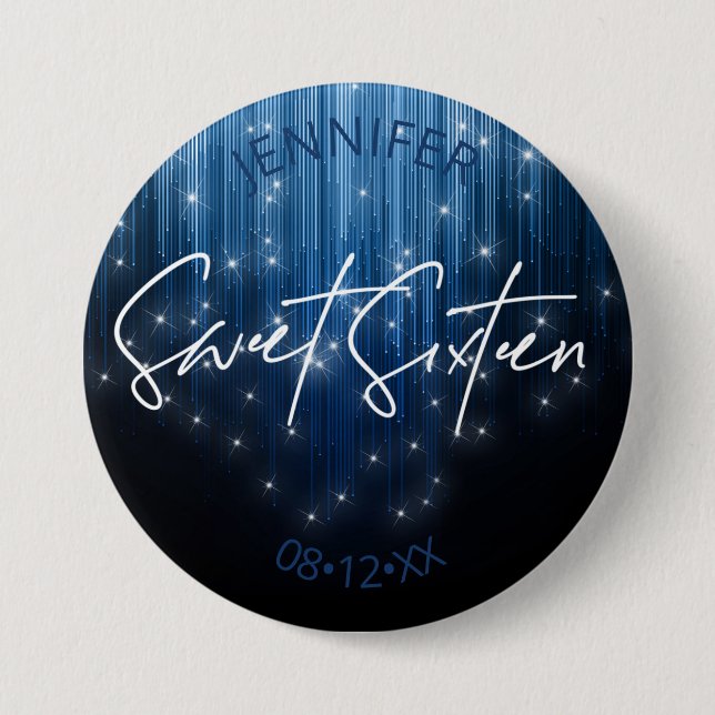 Cascading Ljus Sweet 16 Blue ID790 Knapp (Framsida)