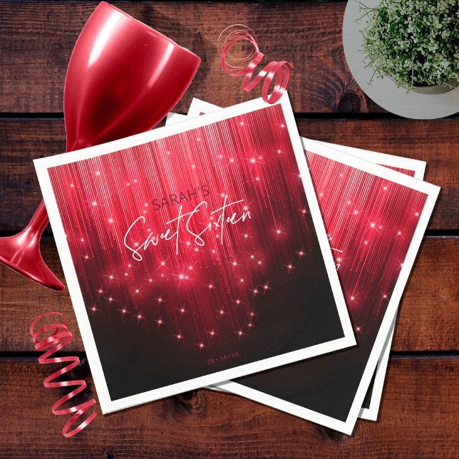 Cascading Ljus Sweet 16 Red ID790 Pappersservett (Skapare uppladdad)