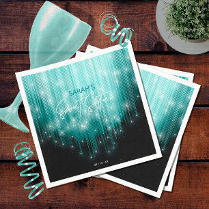 Cascading Ljus Sweet 16 Teal ID790 Pappersservett